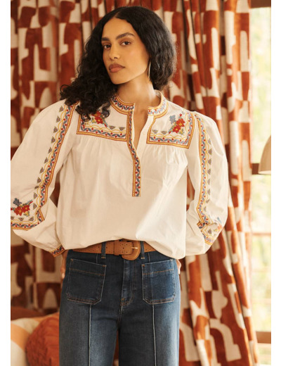 Blouse à broderies