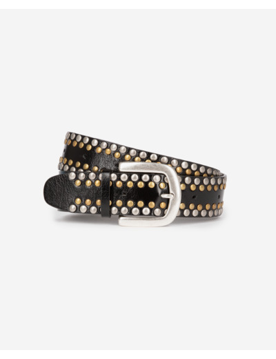Ceinture en cuir avec studs black