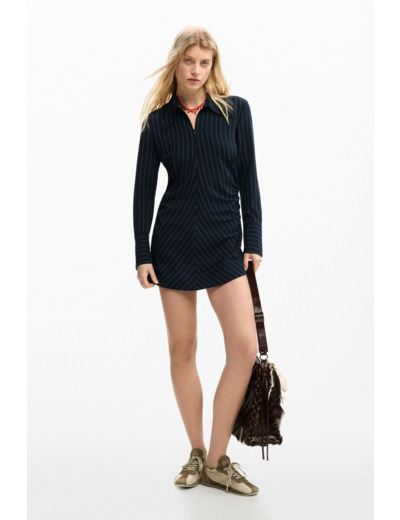 Robe À Manches Longues En Tissu – Femme