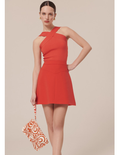 Jupe Jasmin Corail en Polyester