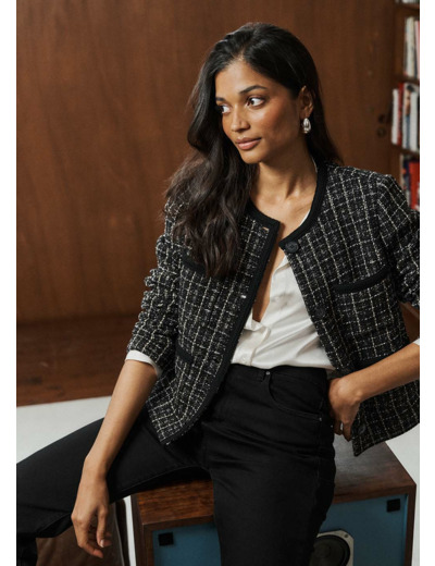 Veste courte en tweed