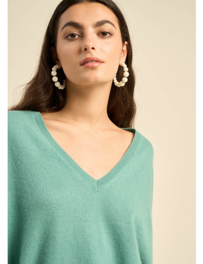 Pull en 100% cachemire à Col V