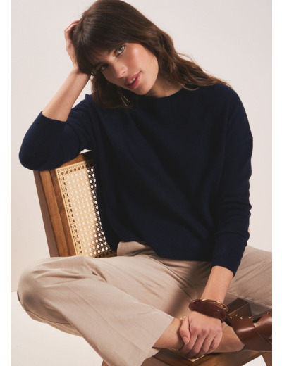 Pull col bateau 100% cachemire
