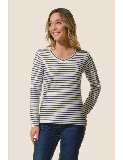 Tee-shirt femme rayé manches longues Alice