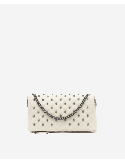 Pochette héritage small en cuir écrue cream