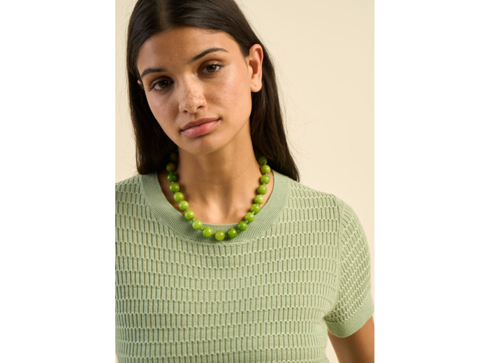 Pull manches courtes à jeu de points