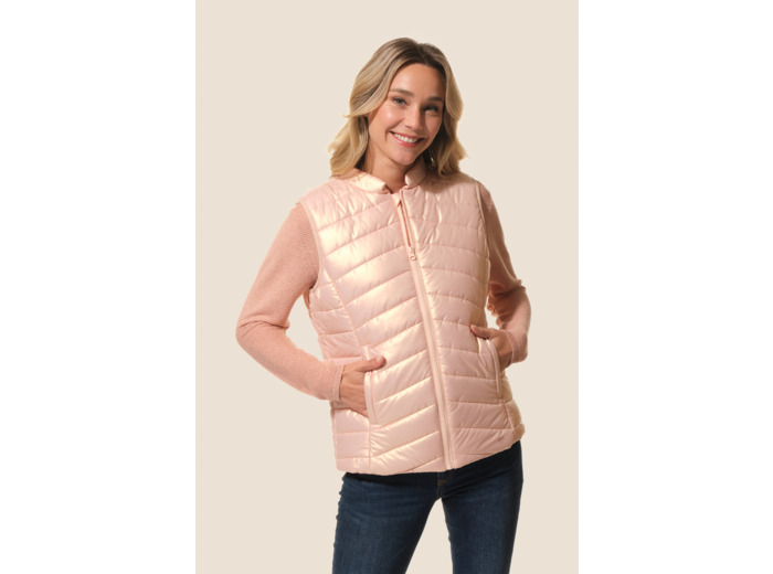 Doudoune métallisée femme sans manches Olivia