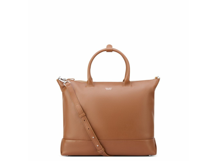 Le cuir graine sac cabas zippe