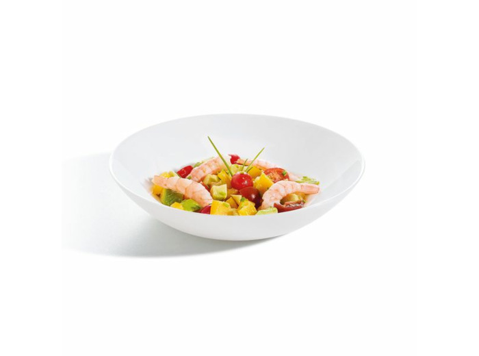 6 assiettes creuses 20cm white Evolutions