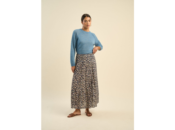 Jupe fluide imprimé animalier
