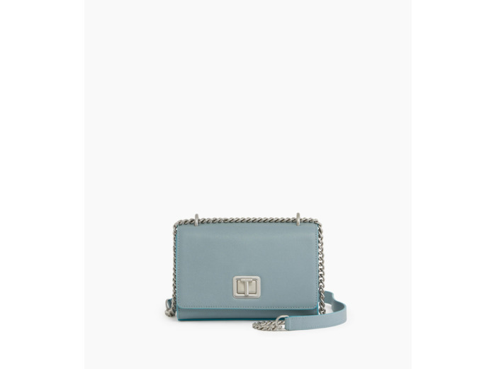 Petit sac bandoulière Eva en cuir grain caviar