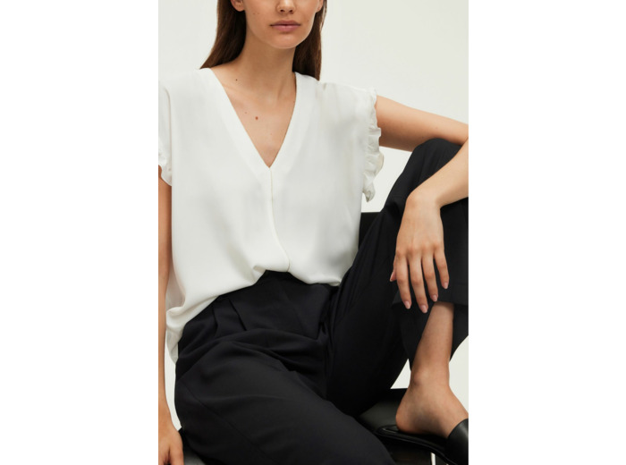 Top fluide à galon argenté - UMA