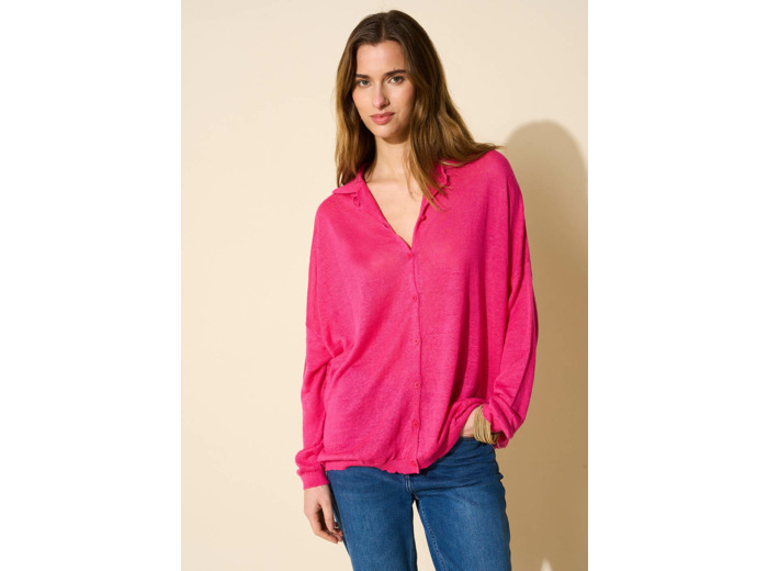 Gilet ample avec col polo