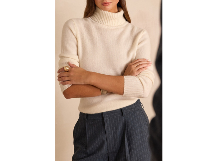 Pull col-roulé unisexe en 100% cachemire - 4 fils SWAN(N)