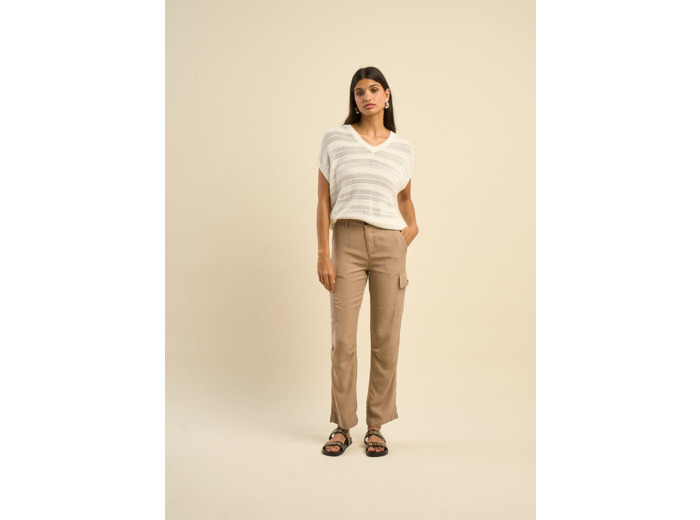 Pantalon cargo coupe droite