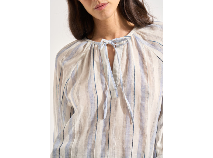 Blouse rayée en coton