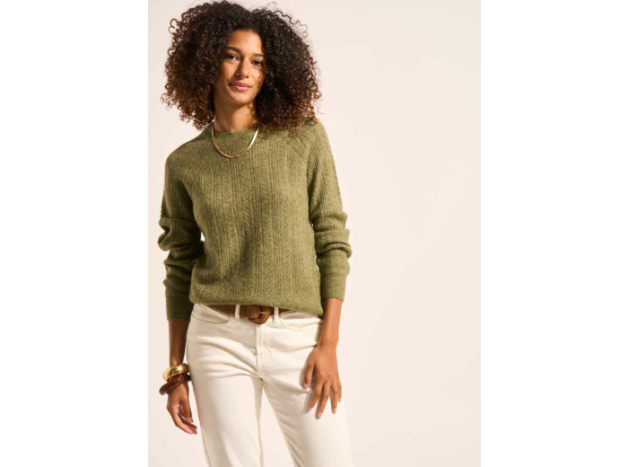 Pull col rond avec manches raglan larges