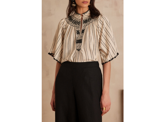 Blouse PEGASE en coton brodée