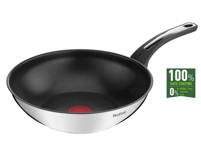 Poele Wok 28cm Emotion, Inox revêtu