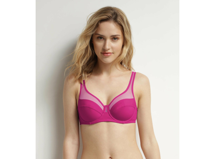 Soutien-gorge emboitant à armatures en microfibre Rose Dim Generous