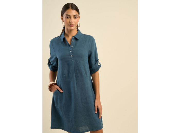 Robe courte en lin