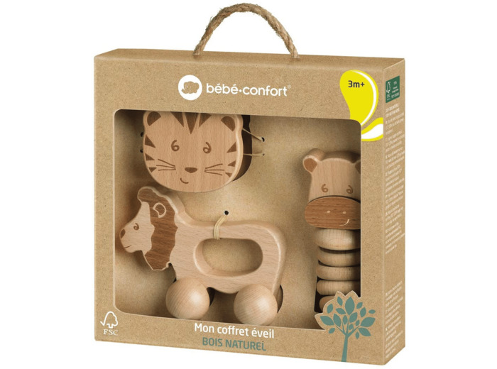 Coffret cadeau jouet d'éveil en bois Miscel