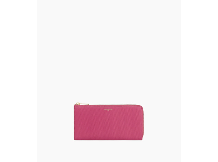 Compagnon zippé Emilie en cuir signature T