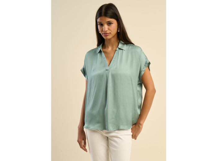 Top col chemisier coupe fluide