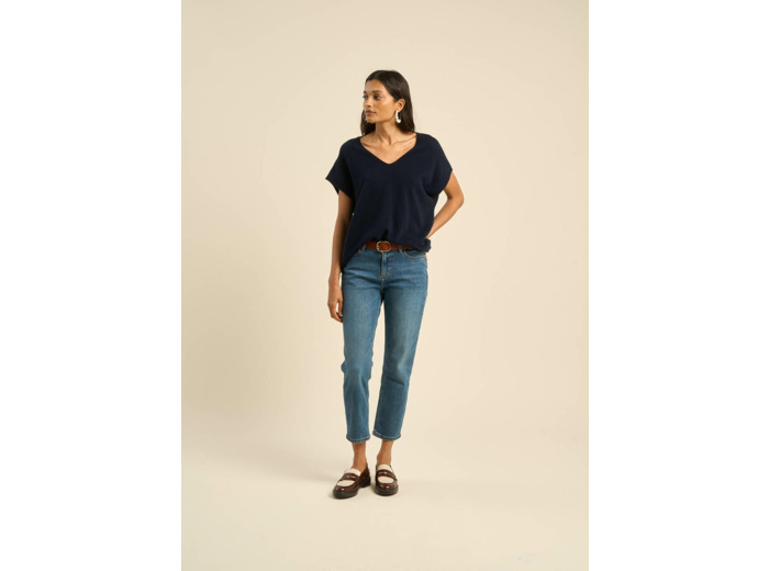 Jean slim 7/8 à cinq poches