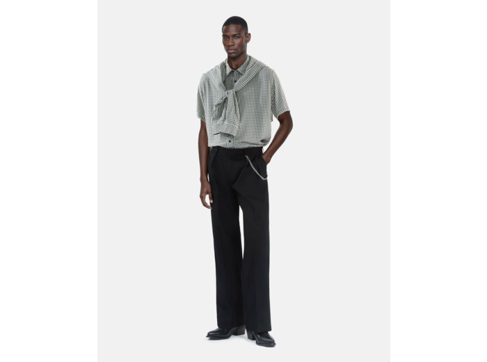 Chemise a manches courtes col classique black white