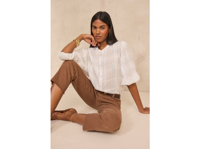 Jean slim et cropped en coton mélangé PATIENCE
