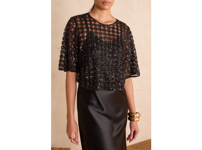 Top court à strass BLING
