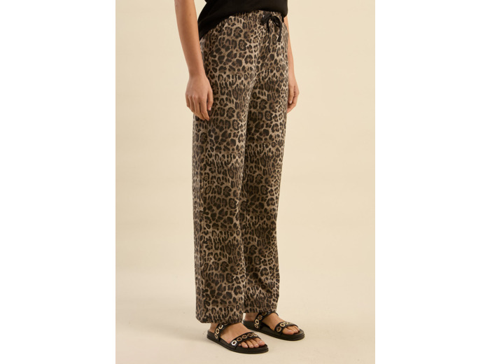 Pantalon fluide imprimé jaguar