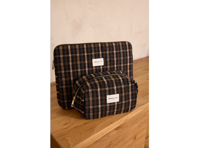 Pochette de toilette motif tartan LIAM