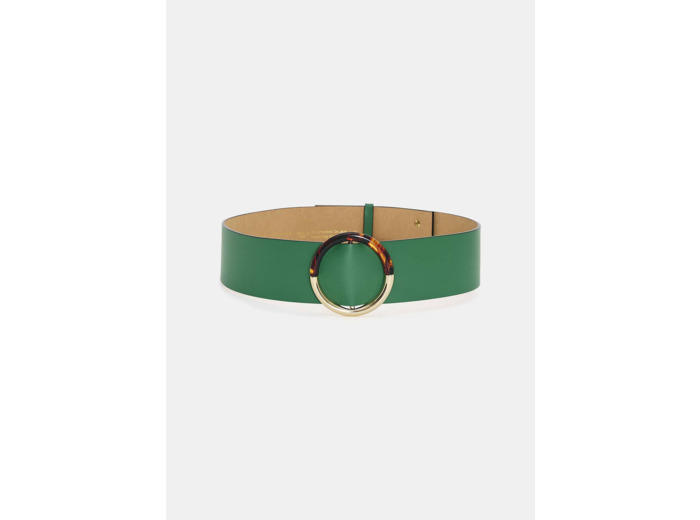 Ceinture Lauren verte en cuir