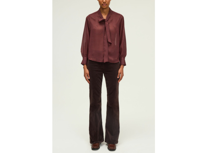 Chemise lavallière imprimé jacquard - AXELLE