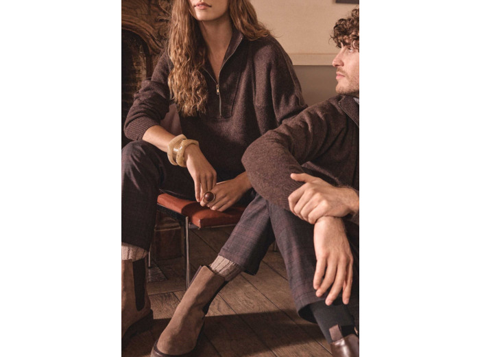 Pull col camionneur unisexe en 100% laine REVEUR
