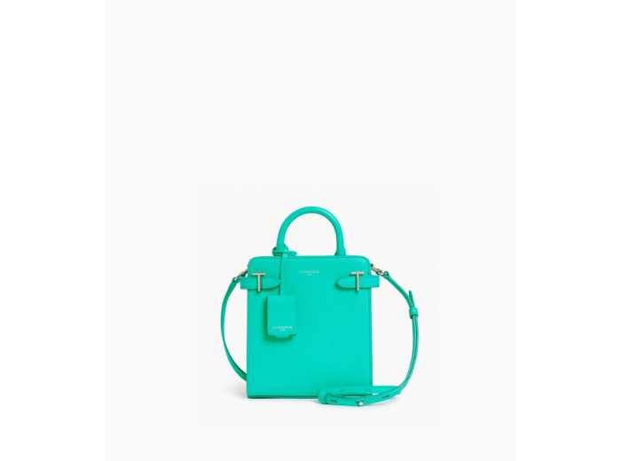Petit sac à main vertical Emilie en cuir signature T