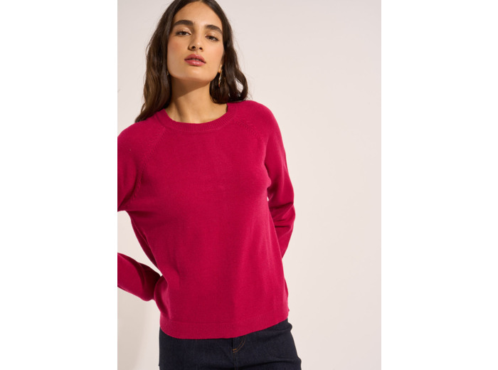 Pull col rond avec manches longues