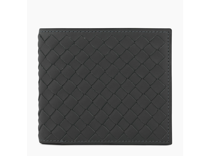 Porte cartes avec poche billets Charles en cuir tressé