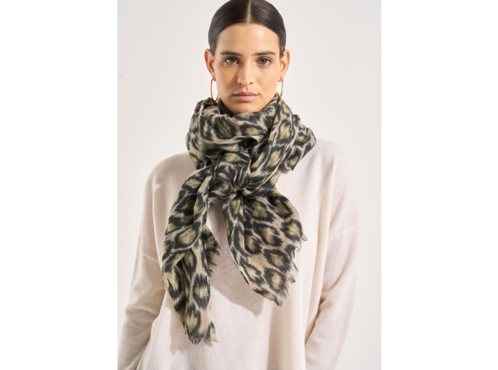 Foulard imprimé en laine
