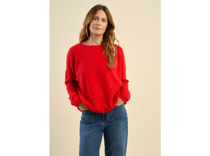 Pull col bateau 100% cachemire