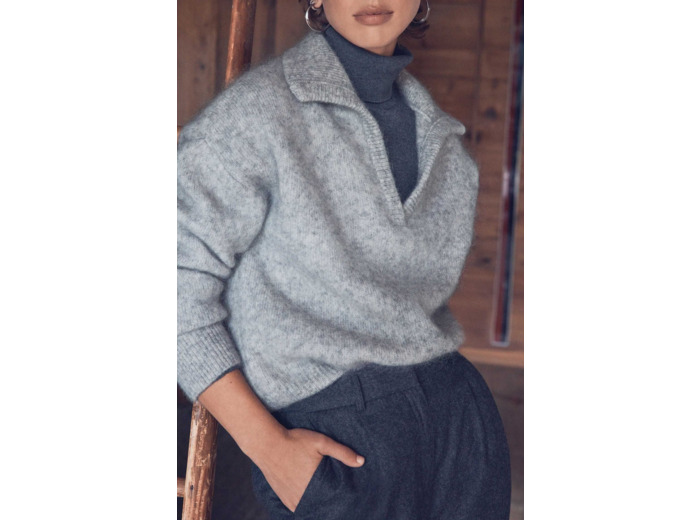 Pull col camionneur en mohair BROOKE