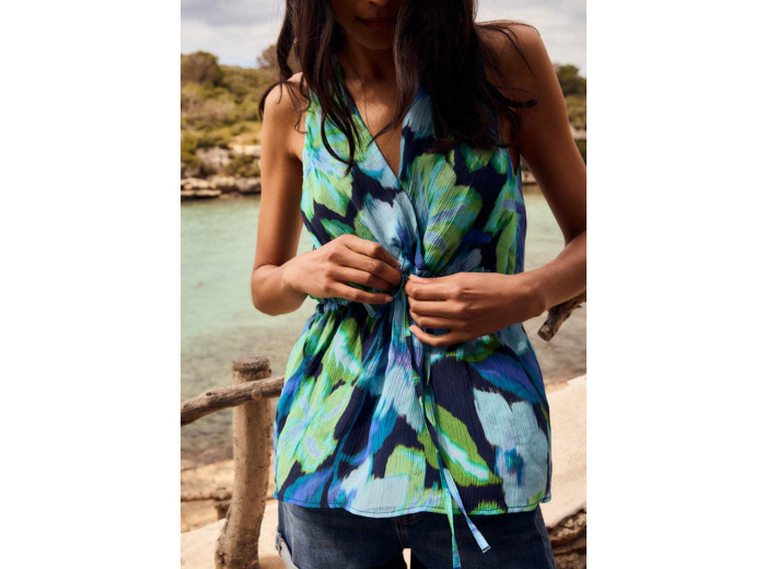 Top sans manches imprimé