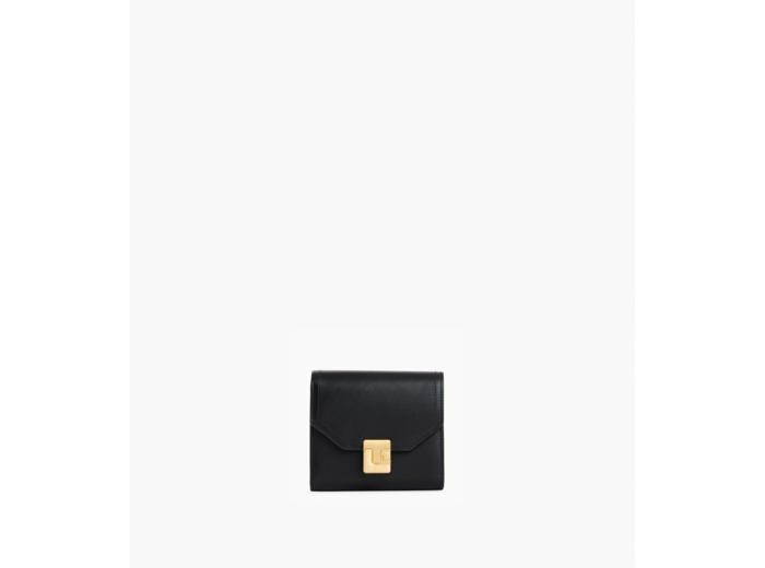 Portefeuille Rose en cuir lisse