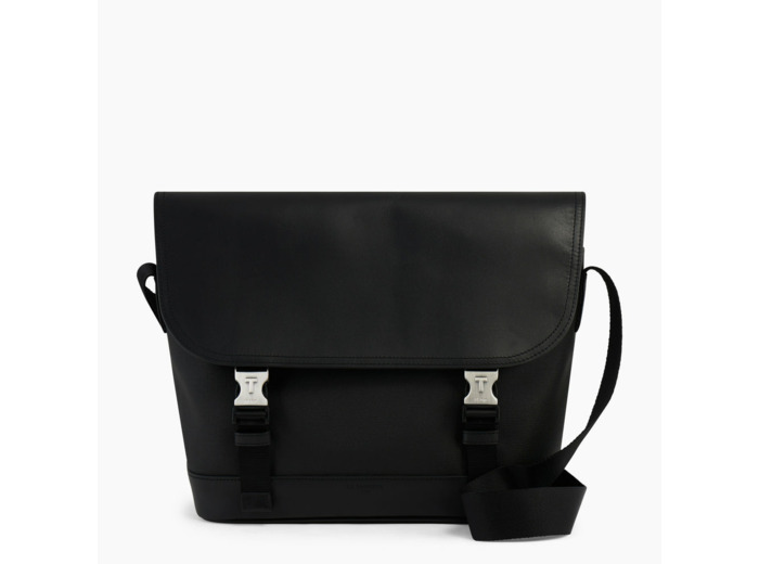 Sac bandoulière à rabat Maurice en toile enduite