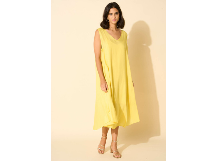 Robe midi à col V
