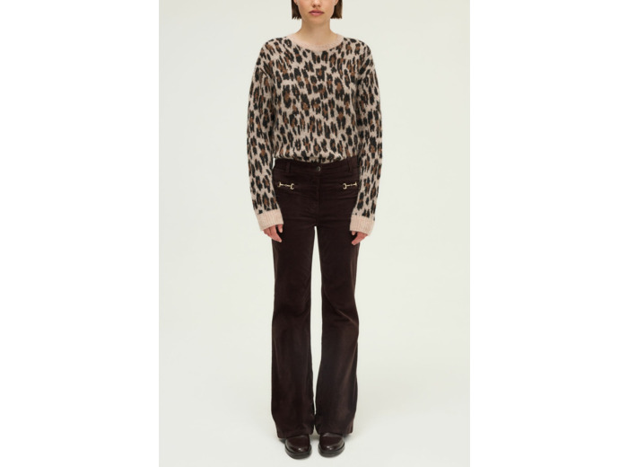 Pantalon flare en velours à mors - CHRYS