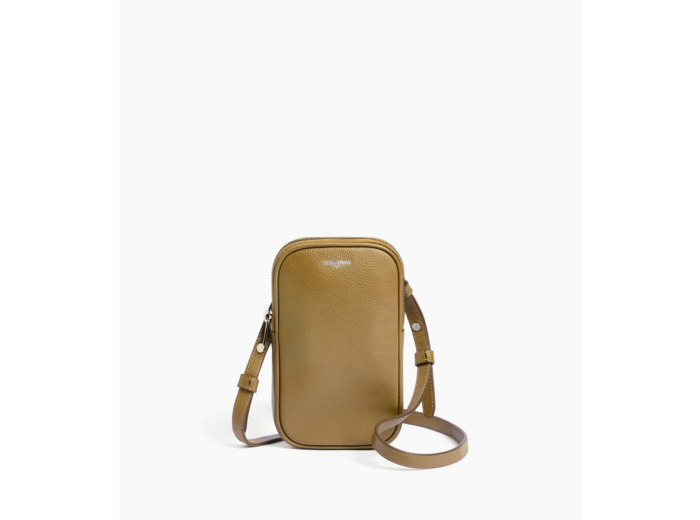 Etui téléphone en cuir grainé