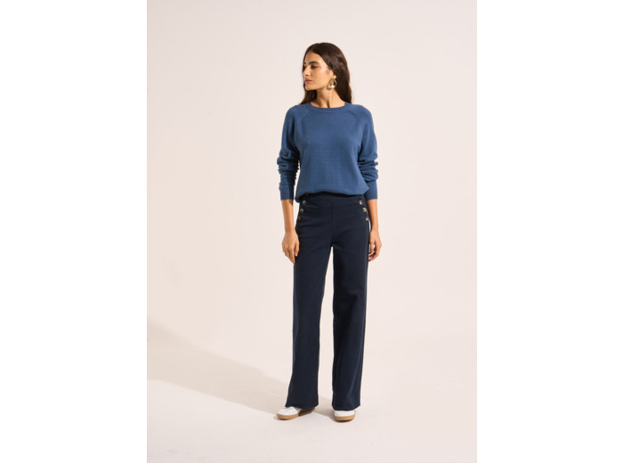 Pantalon droit à pont